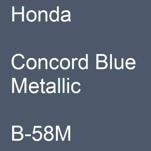 Honda, Concord Blue Metallic, B-58M.
